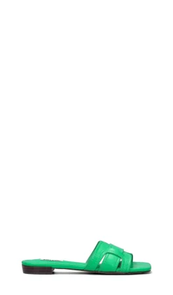 BIBI LOU Ciabatta donna verde in pelle
