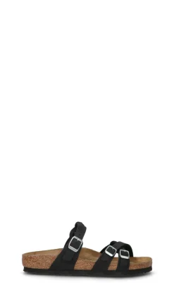 BIRKENSTOCK FRANCA BRAIDED Ciabatta donna nera in pelle