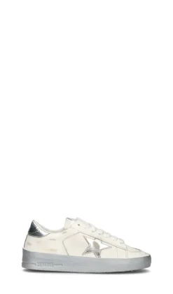 GOLDEN GOOSE STARDAN Sneaker donna bianca/argento in pelle