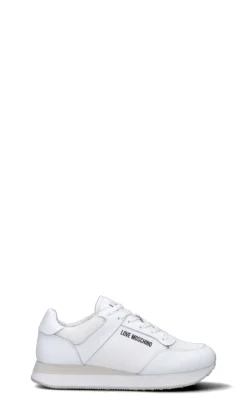 LOVE MOSCHINO Sneaker donna bianca in pelle