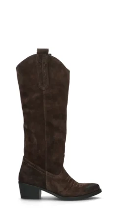 NEROFUMO Stivale donna testa di moro in suede