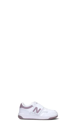 NEW BALANCE 480 Sneaker bimba bianca e lilla in pelle