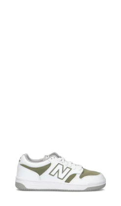 NEW BALANCE 480 Sneaker ragazzo bianca/militare in pelle