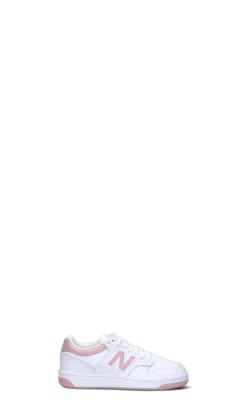 NEW BALANCE Sneaker bimba bianca/rosa in pelle