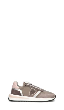 PHILIPPE MODEL Sneaker donna taupe e rosa in suede