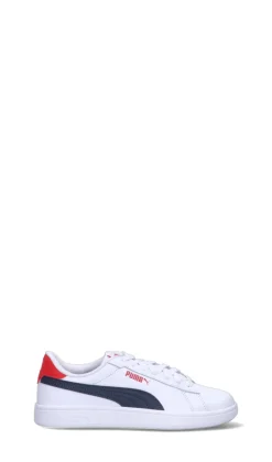 PUMA - SMASH 3.0 L JR Sneaker ragazzo bianca/blu/rossa in pelle