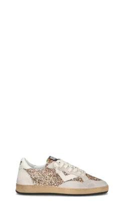 QUATTROBARRADODICI Sneaker donna bianca/oro in pelle