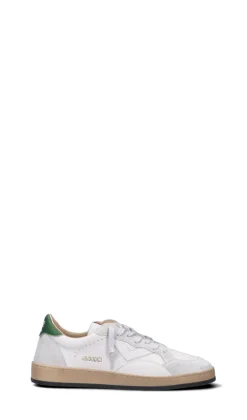 QUATTROBARRADODICI Sneaker uomo bianca/verde in pelle