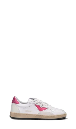 QUATTROBARRADODICI Sneaker donna bianca/rosa in pelle