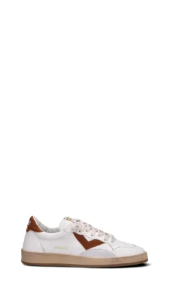 QUATTROBARRADODICI Sneaker uomo bianca/marrone in pelle