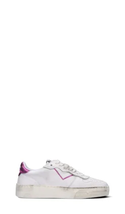 QUATTROBARRADODICI Sneaker donna bianca/fucsia in pelle
