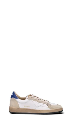 QUATTROBARRADODICI Sneaker uomo bianca/beige/blu in suede
