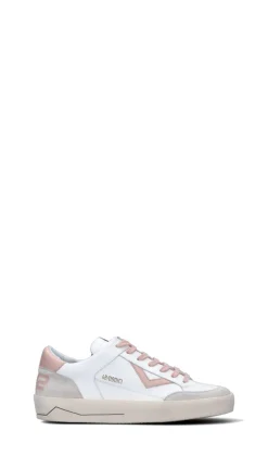 QUATTROBARRADODICI Sneaker uomo bianca/rosa in pelle