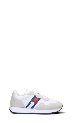 TOMMY HILFIGER JEANS Sneaker uomo bianca in suede