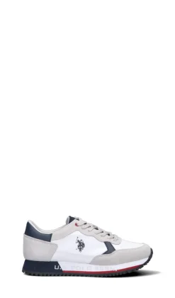 U.S. POLO ASSN. Sneaker uomo bianca/blu/grigia in pelle