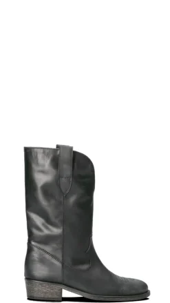 VIA ROMA 15 Stivale donna nero in pelle