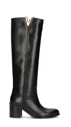 VIA ROMA 15 Stivale donna nero in pelle