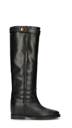 VIA ROMA 15 Stivale donna nero in pelle