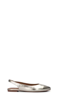 WAVE Slingback donna platino in pelle